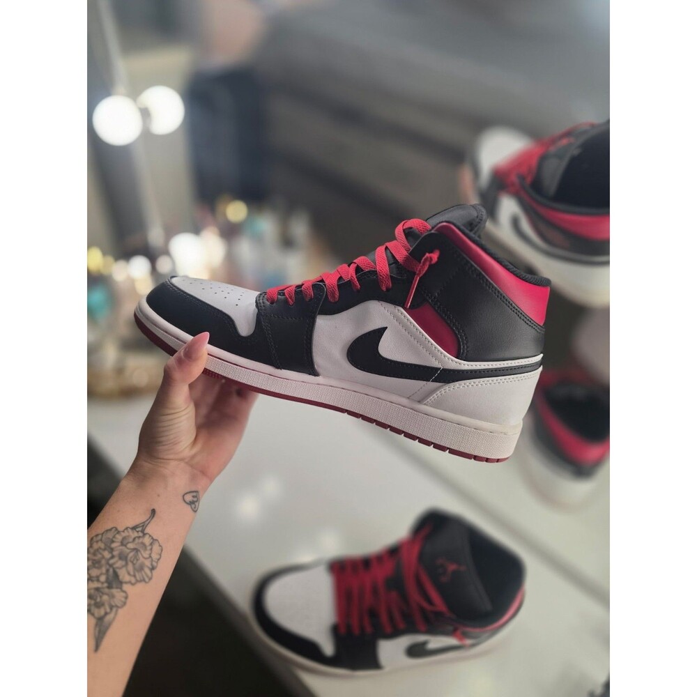 Air Jordan 1 Mid Red Black White DQ8426-106 - Men’s Size 11